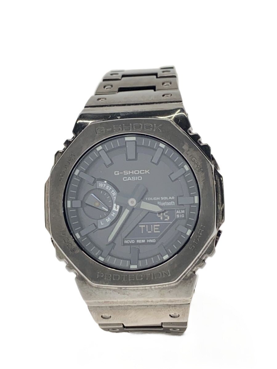 【中古】CASIO◆ソーラー腕時計_G-SHOCK/デジアナ/ステンレス/BLK/BLK【服飾雑貨他】｜2ｎｄ STREET 店