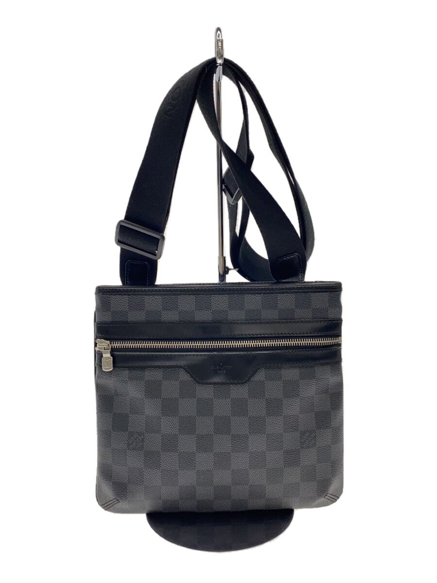 【中古】LOUIS VUITTON◆トマス_ダミエ・グラフィット_BLK/PVC/BLK【御徒面子】