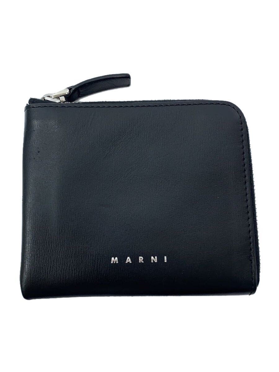 【中古】MARNI◆コインケース/なめし革/BLK/無地/レディース/PFMO0106U0【服飾雑貨他】