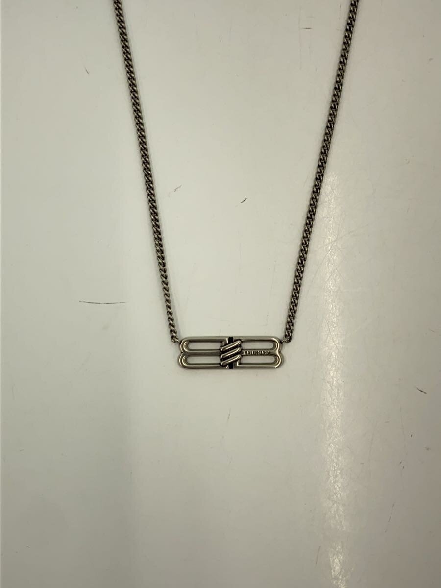 【中古】BALENCIAGA◆BB/ICON首飾り/SILVER/SLV/とっ始め有/メンズ【服飾雑貨他】