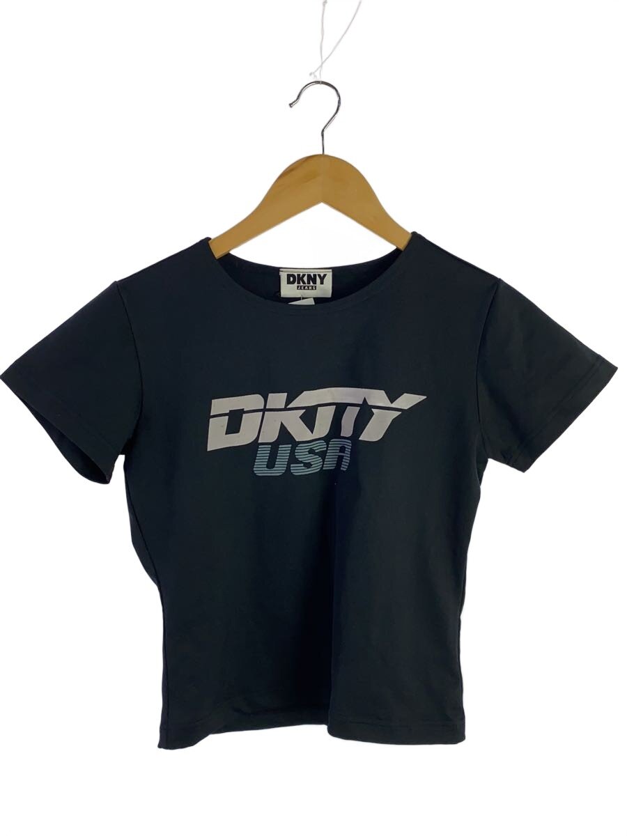 【中古】DKNY(DONNA KARAN NEW YORK)◆Y2K/半袖カットソー/S/ポリエステル/BLK//【レディース御召しもの】