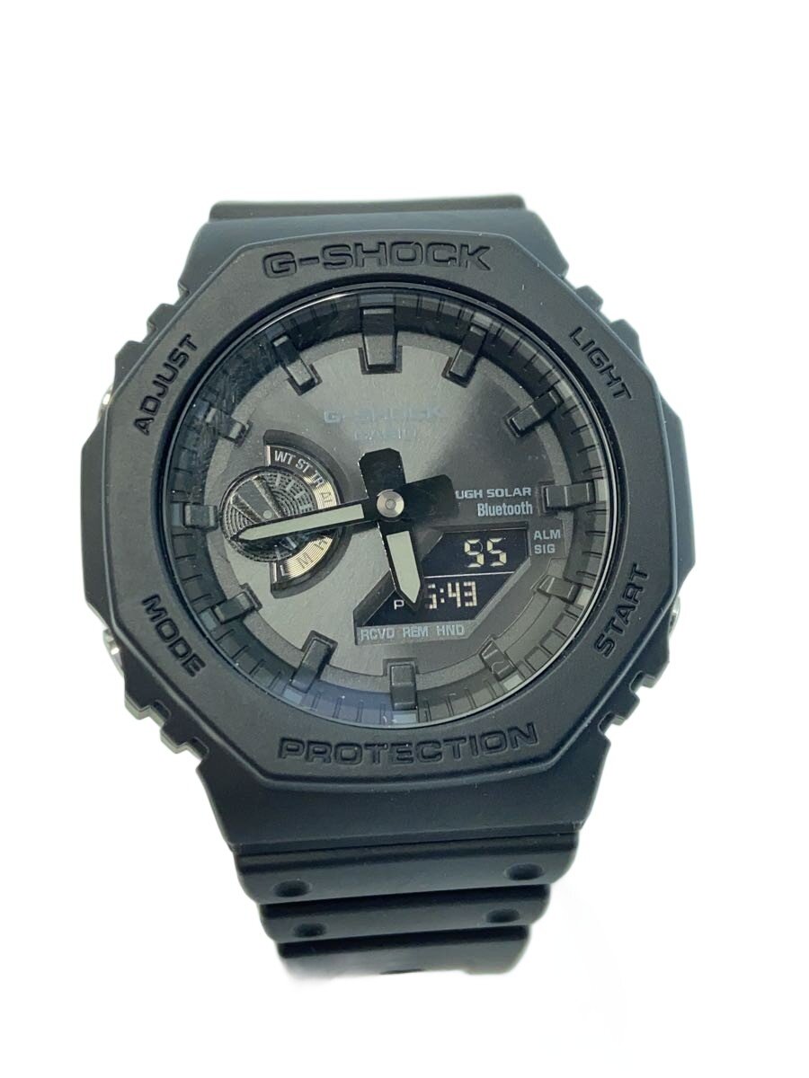 【中古】CASIO◆ソーラーウオッチ_G-SHOCK/デジアナ/BLK【服飾雑貨他】