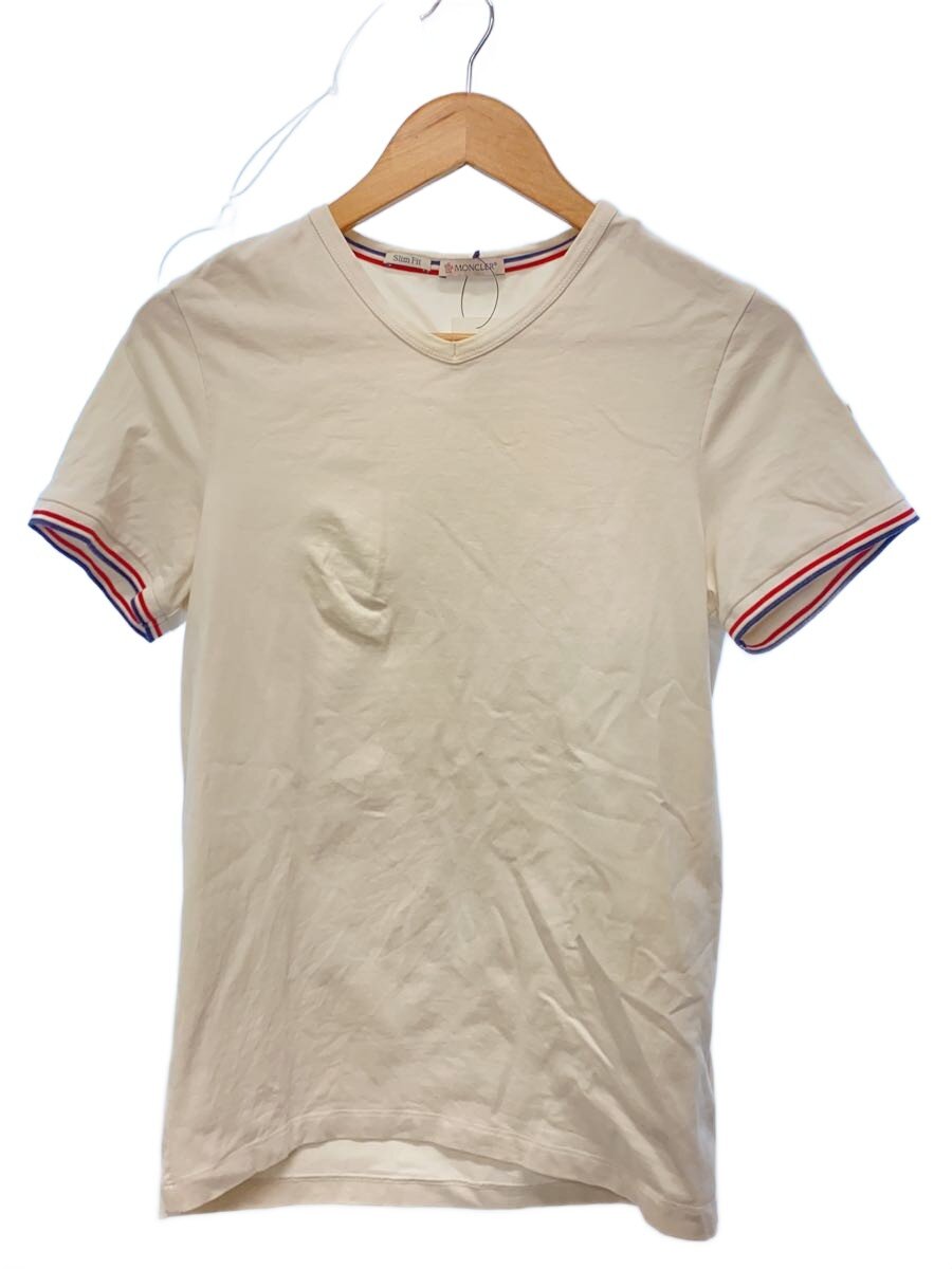 【中古】MONCLER◆ティーシャツ/XS/綿織物/WHT/E10918000700//【メンズウェア】