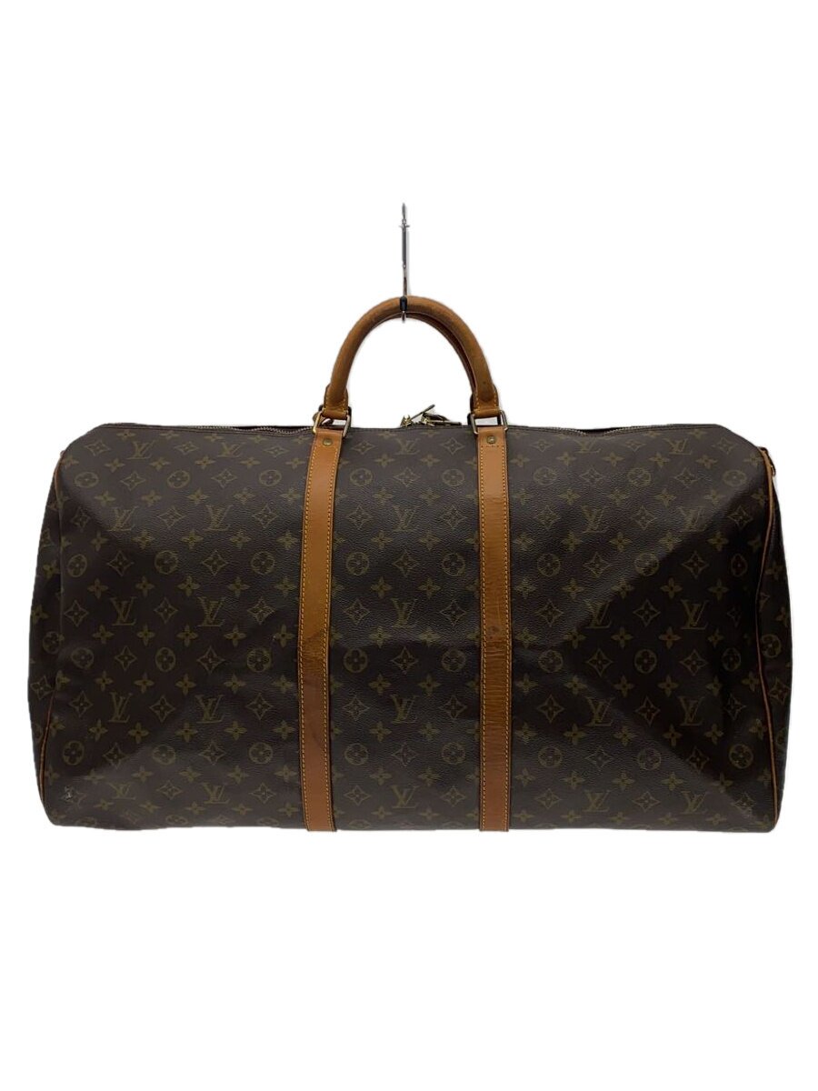 【中古】LOUIS VUITTON◆鍵・ストラップ欠品/キーポル・バンドリエール60_モノグラム・帆布_BRW/PVC/【御徒面子】
