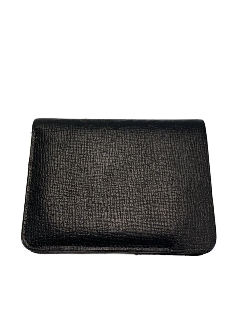【中古】forme◆POST WALLET/2つ折り札入れ/なめし革/BLK/メンズ【服飾雑貨他】