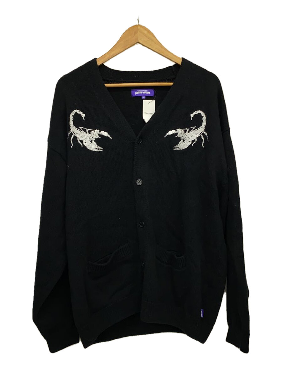 【中古】Fucking Awesome◆SCORPION CARDIGAN/ジレー(薄っぺら)/XL/綿織物/BLK【メンズウェア】