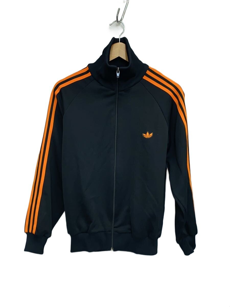 【中古】adidas◆70s～80s/デサント製/ティーシャツ/ポリエステル/BLK【メンズウェア】