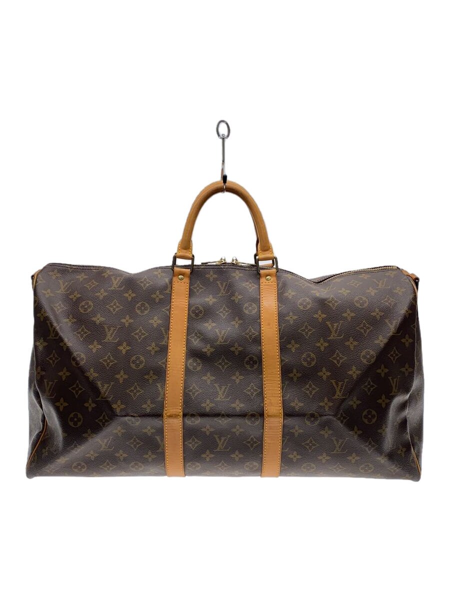 【中古】LOUIS VUITTON◆キーポル・バンドリエール55_モノグラム・帆布_BRW/PVC/BRW【御徒面子】