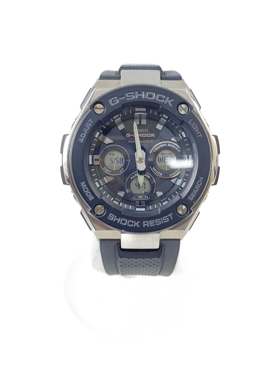 【中古】CASIO◆ソーラーウオッチ・G-SHOCK/デジアナ/BLK/BLK【服飾雑貨他】
