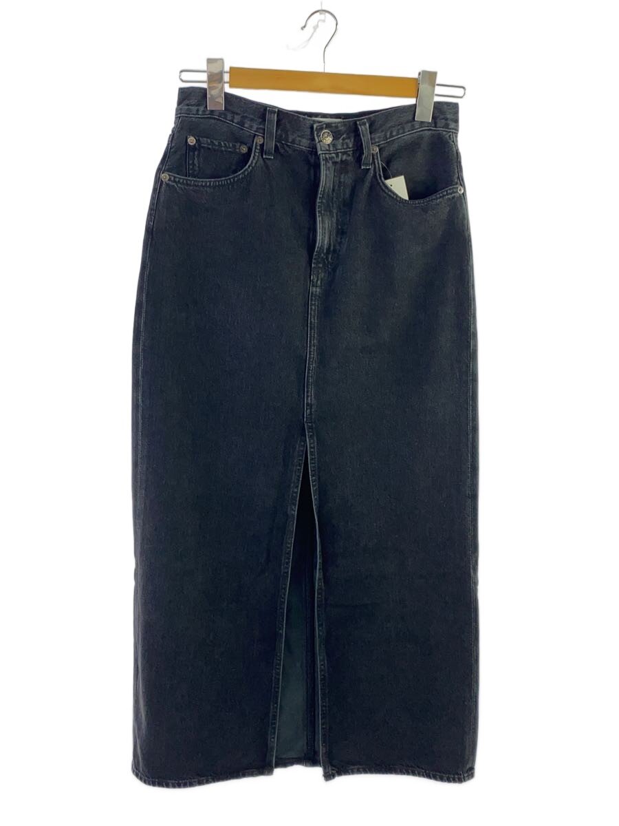 【中古】AGOLDE◆Geschlitzter Jeansrock Leif Spider/24/ジーンズ/BLK/A3047-1557//【レディース御召しもの】