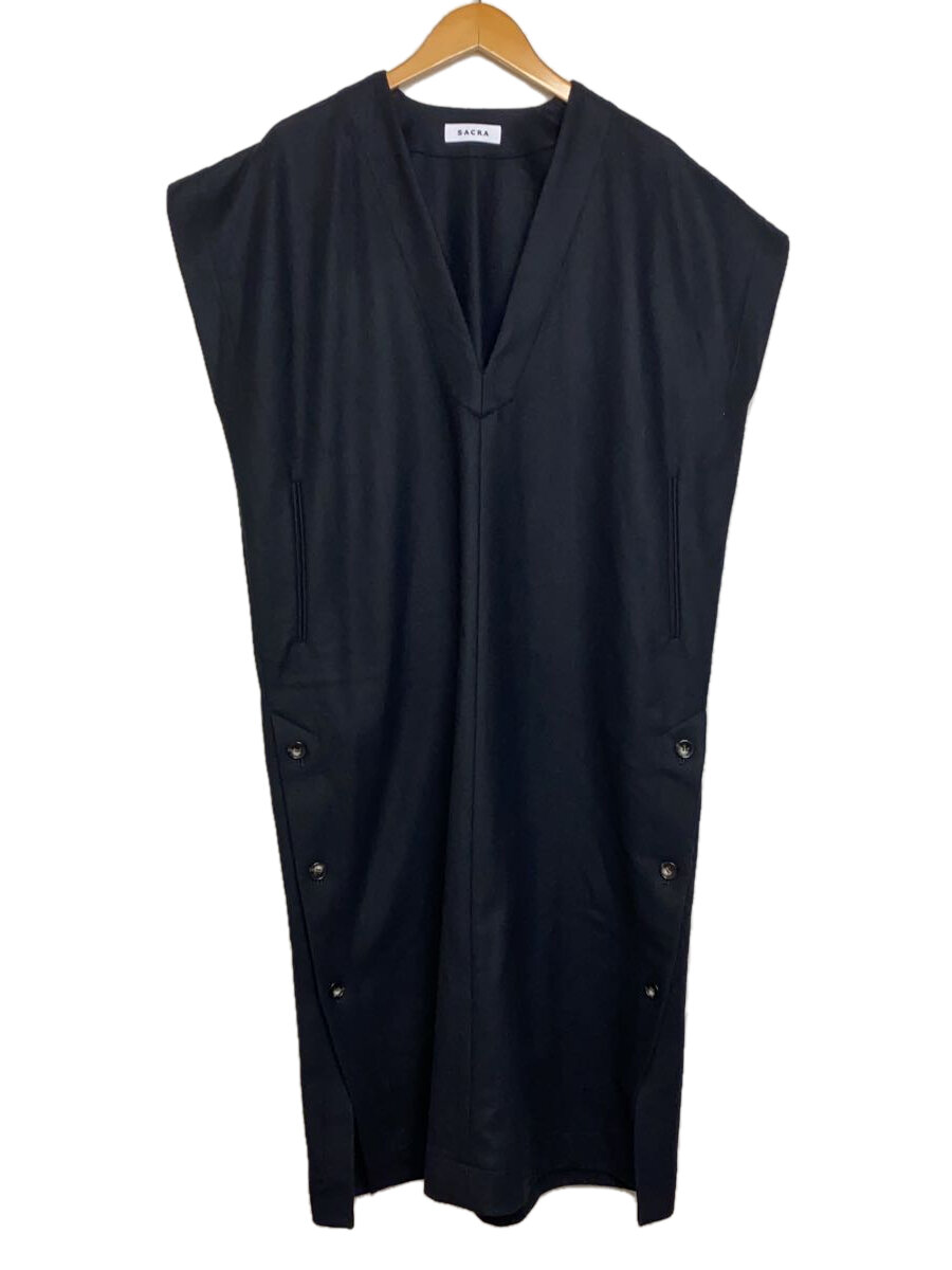 【中古】SACRA◆ノースリーブワンピース/38/ウール/BLK/無地/123608041【レディースウェア】|2nd STREET 店