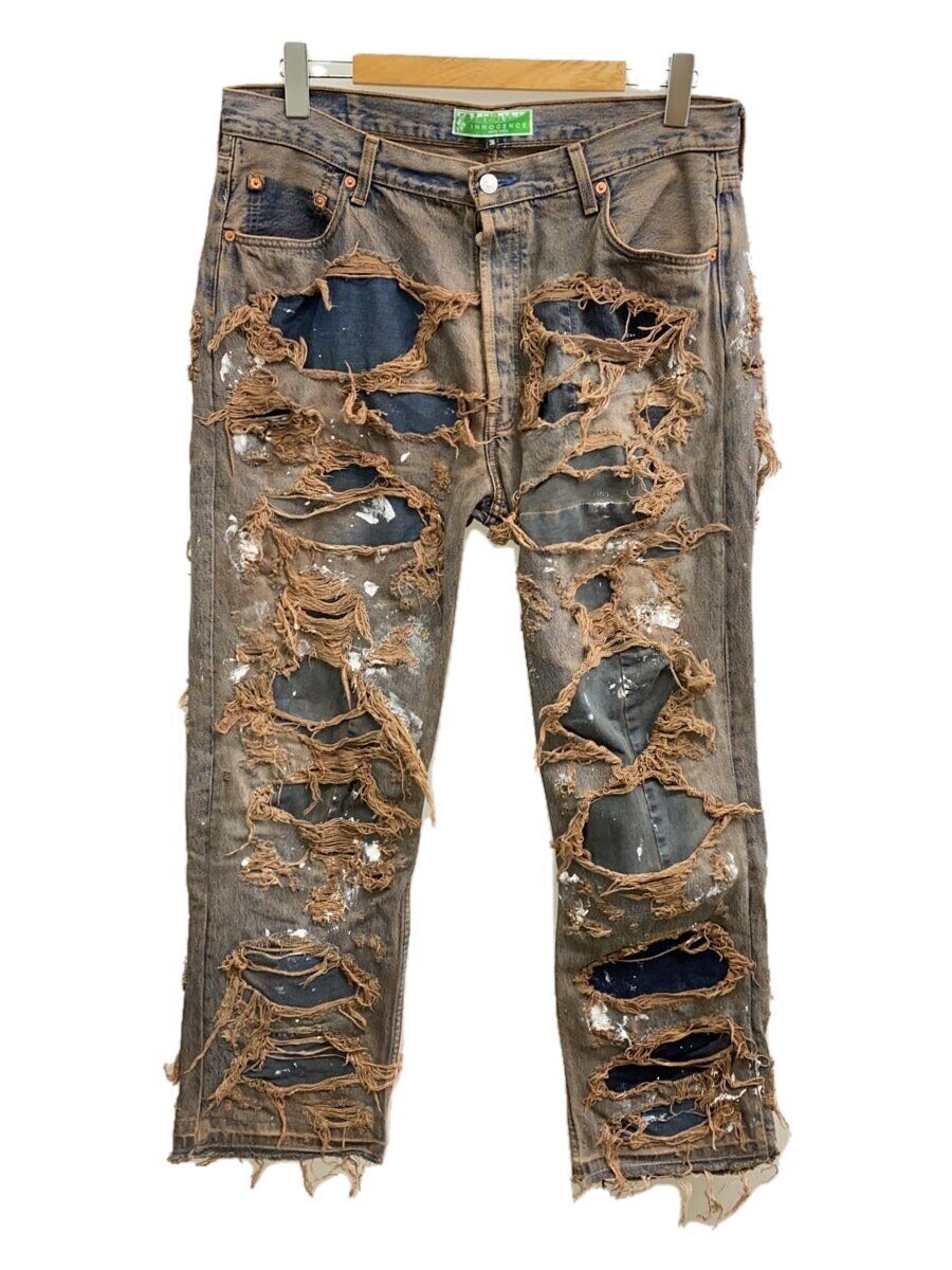 【中古】INNOCENCE NYC◆リメイククラッシュデストロイデニム/ボトム/36/コットン【メンズウェア】|2nd STREET 店