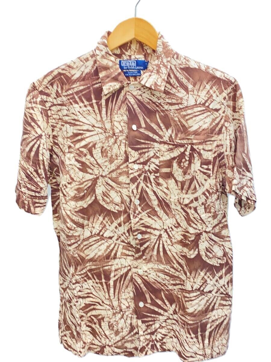 【中古】POLO RALPH LAUREN◆アロハシャツ/S/絹地/BRW【メンズウェア】