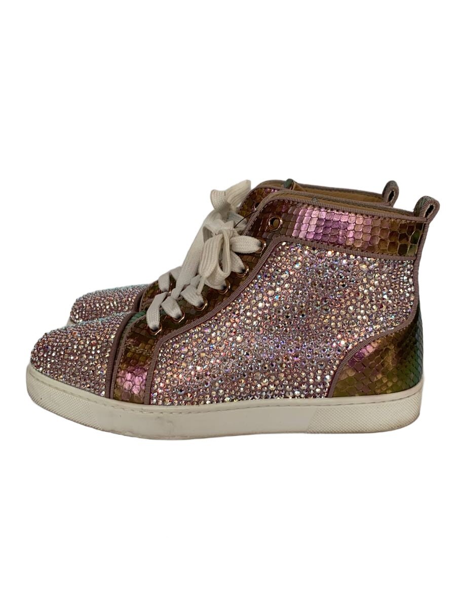 【中古】Christian Louboutin◆LOUIS WOMAN FLAT MET SUE/PYT CHANG/PAVハイカットスニーカー/36/PNK【シューズ】