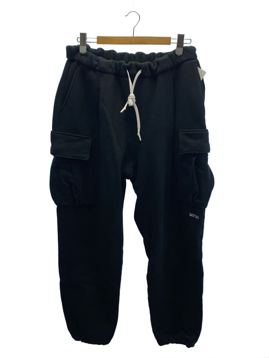 【中古】SEE SEE◆スウェットカーゴパンツ/XL/コットン/BLK/無地【メンズウェア】｜2ｎｄ STREET 店