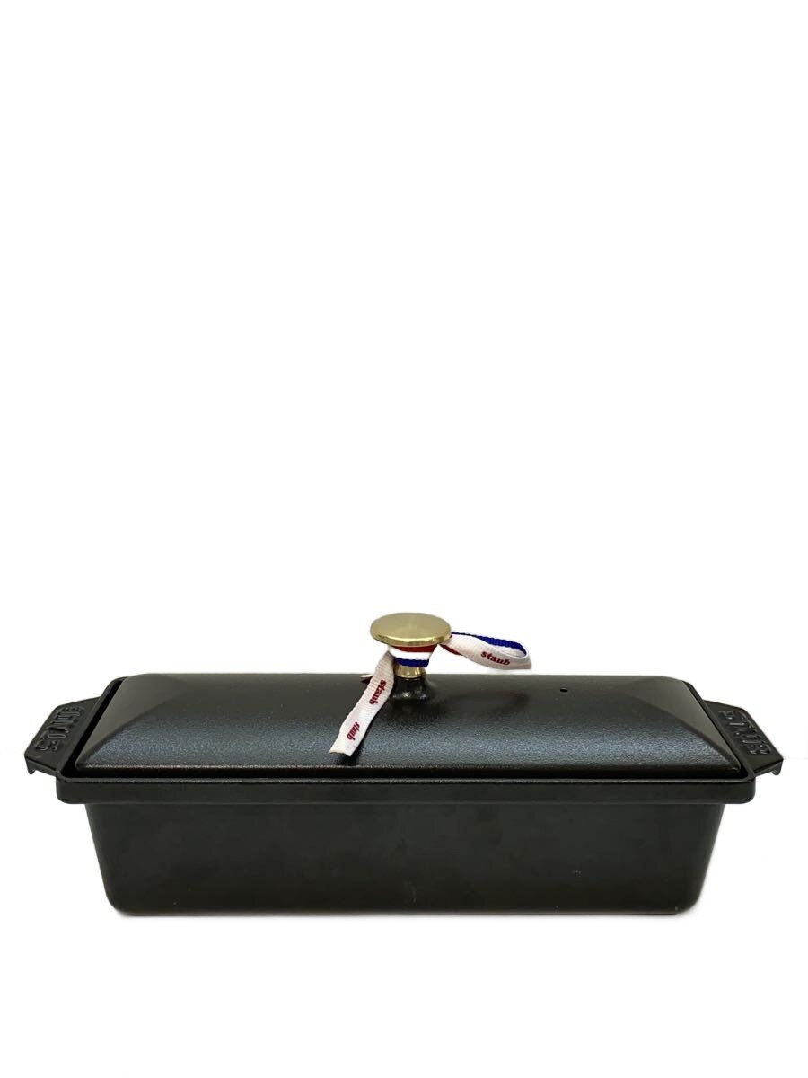 【中古】Staub◆鍋/テリーヌ型:30×11珊/BLK【勝手もと装置】