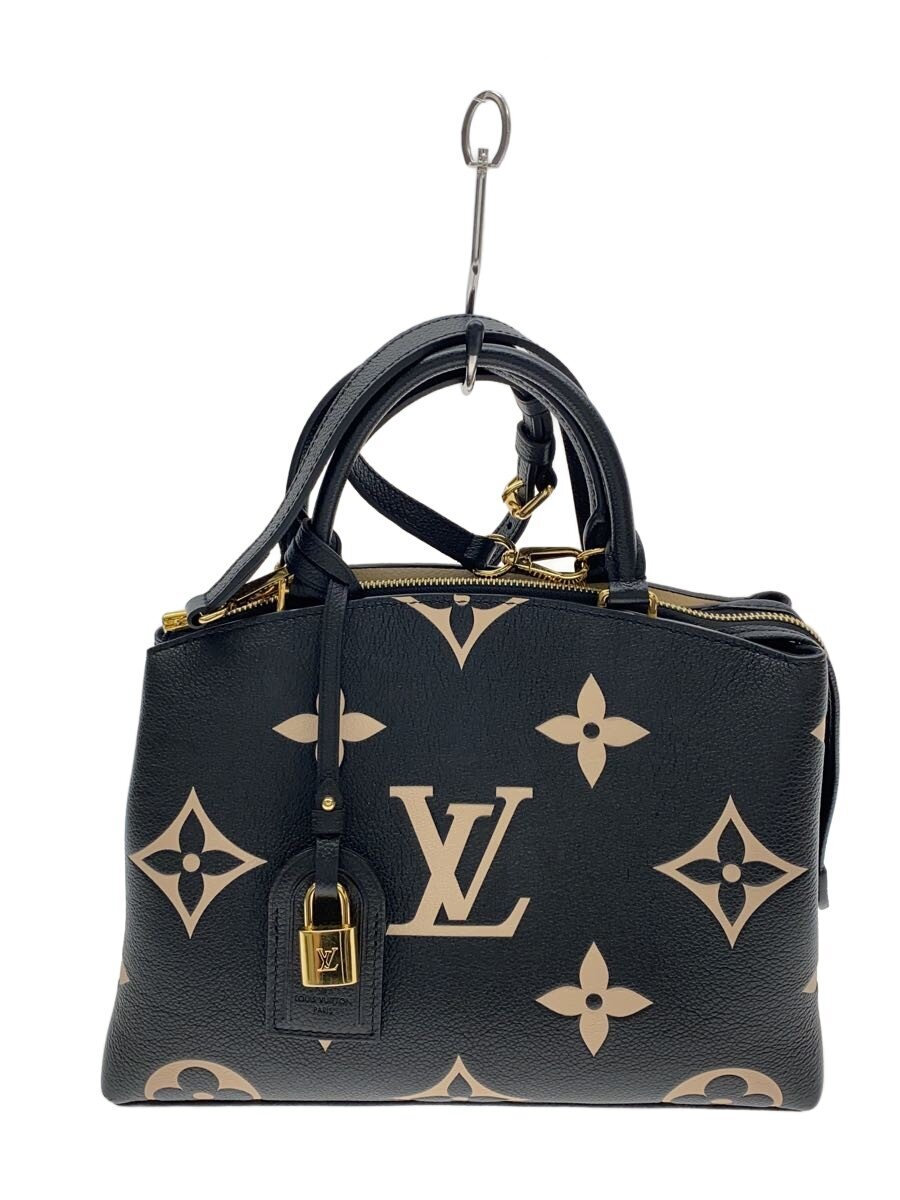 【中古】LOUIS VUITTON◆プティ・パレPM_モノグラム・アン工業プラント_BLK_バイ色合い/なめし革/BLK//【御徒面子】