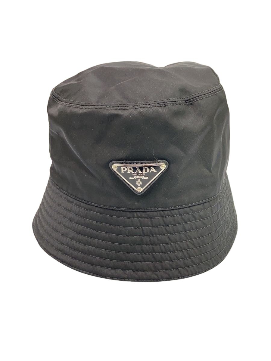 【中古】PRADA◆21年製/井戸釣瓶かぶり笠/M/ナイロン/BLK/レディース/P101 2021 1026【服飾雑貨他】
