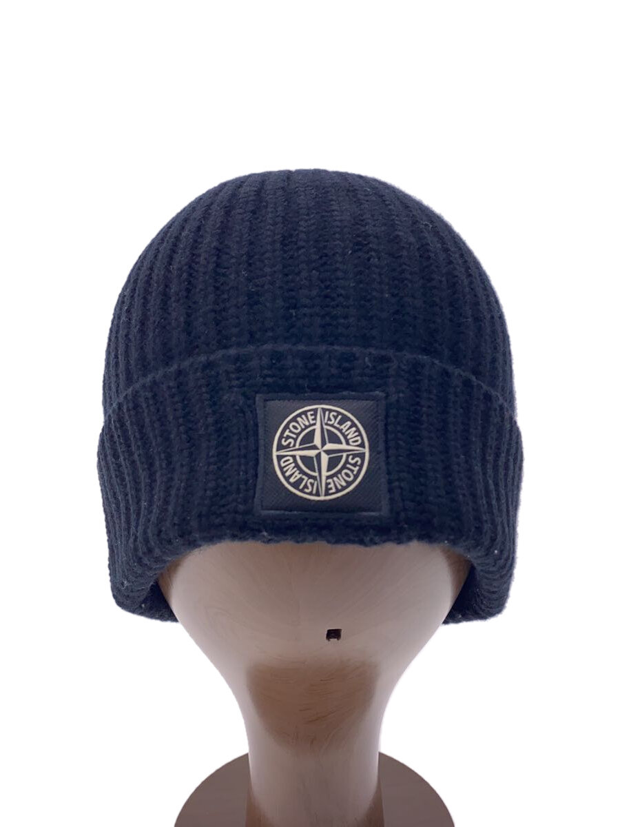 【中古】STONE ISLAND◆BERRETTO RWS/FREE/羊毛/BLK/無地/メンズ/8115N10B5//【服飾雑貨他】