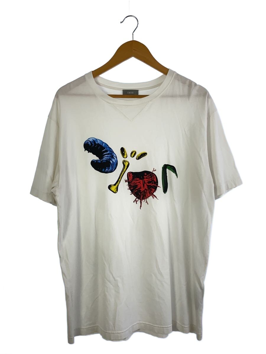 【中古】Dior HOMME◆ティーシャツ/L/綿織物/WHT/213j685c0677【メンズウェア】