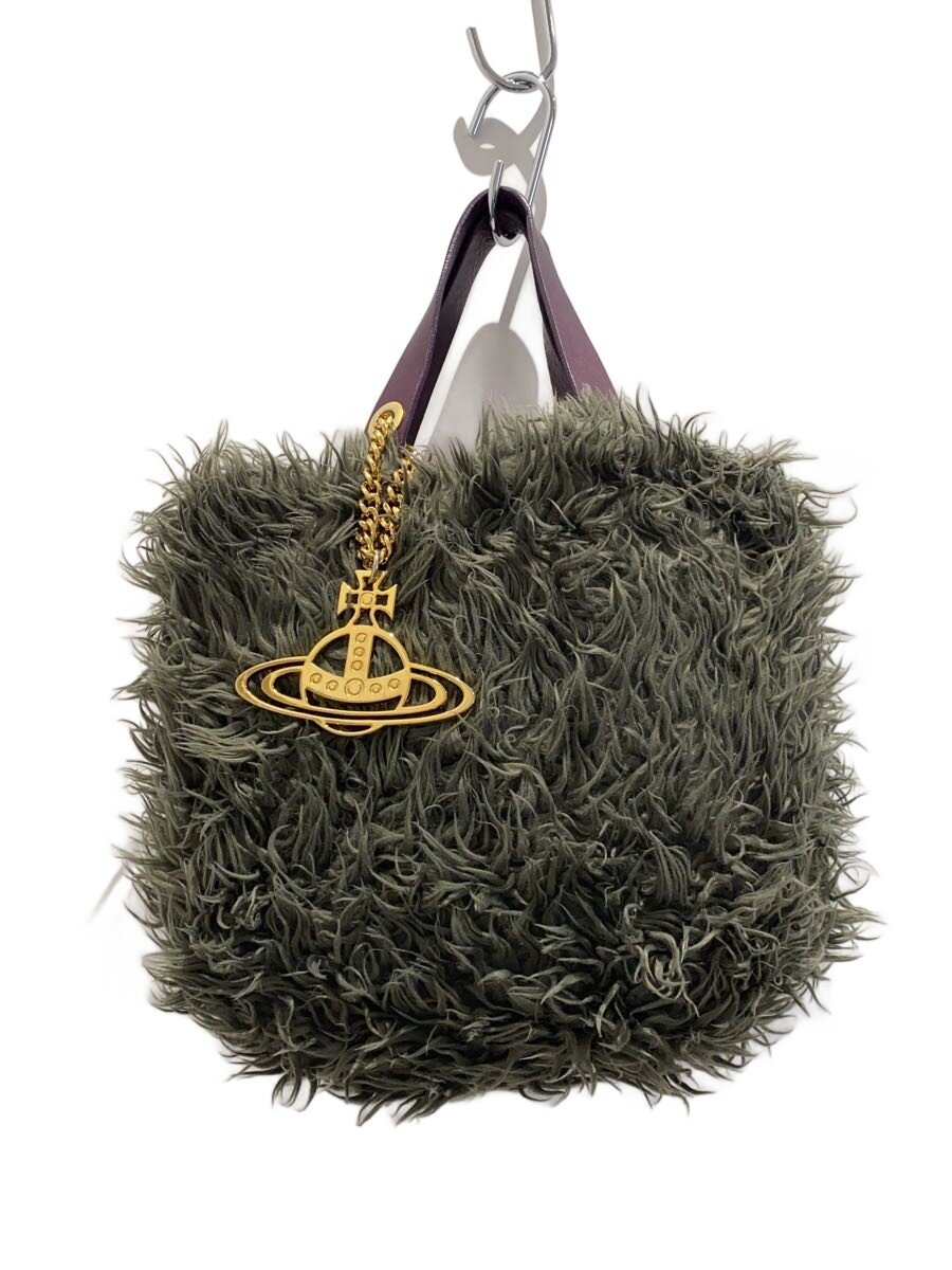 【中古】Vivienne Westwood◆毛皮/トートーバッグ/--/GRN/当てはめる感//【御徒面子】
