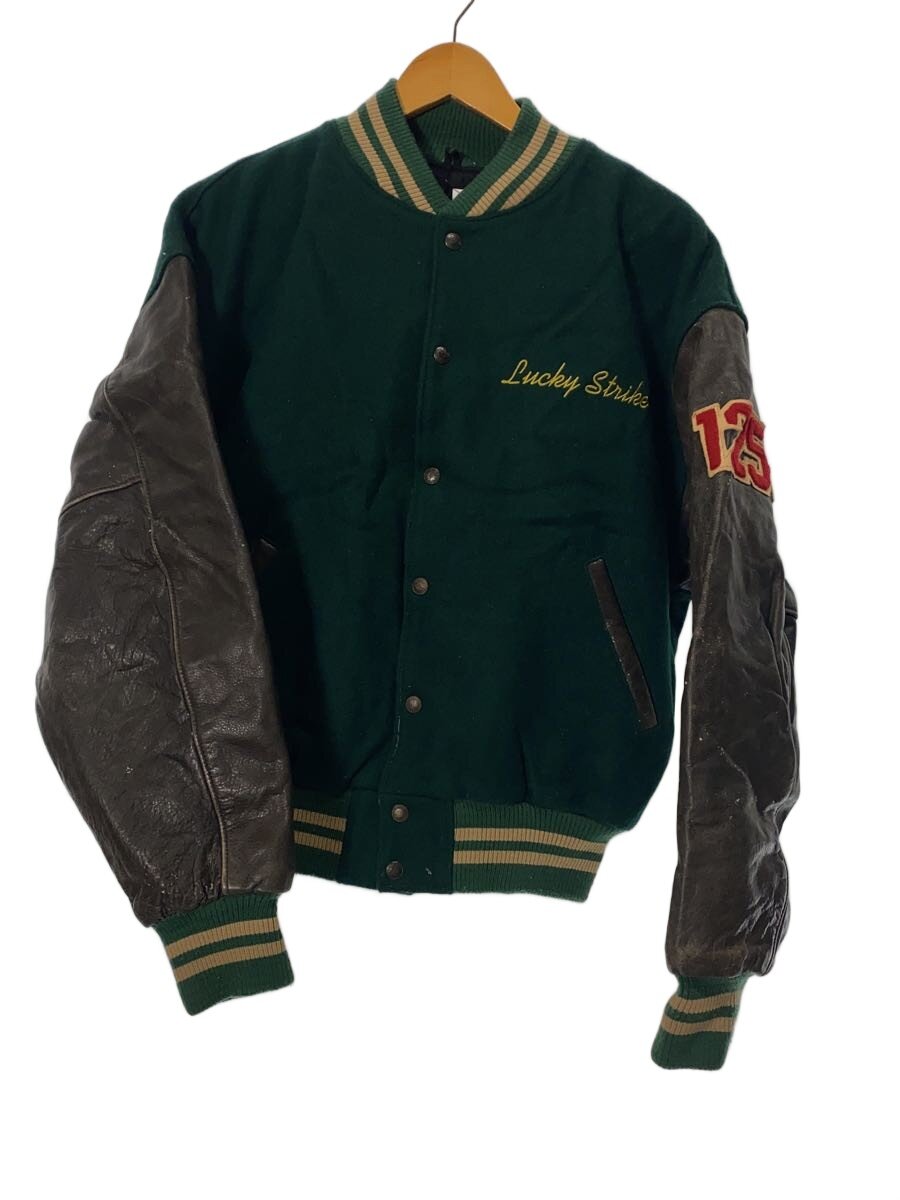 【中古】LUCKY STRIKE◆スタジャン/L/ウール/GRN【メンズウェア】｜2ｎｄ STREET 店