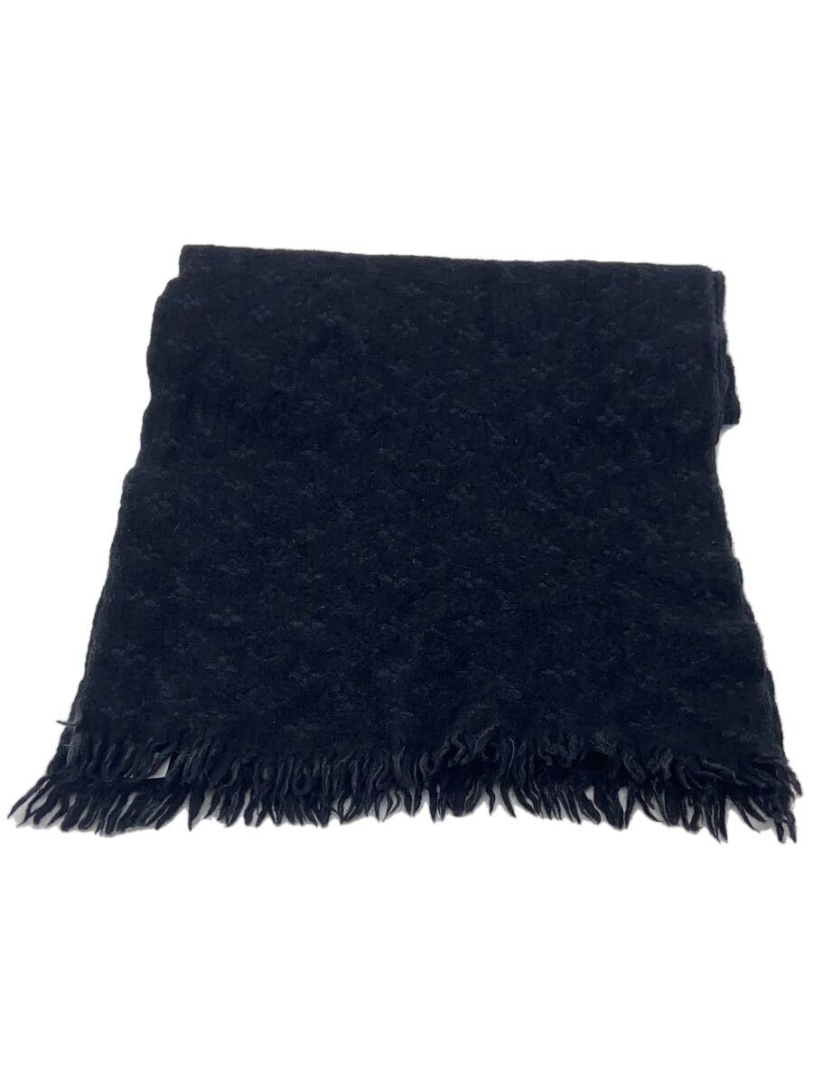 【中古】LOUIS VUITTON◆エシャルプ・モノグラムクラシック_モノグラム_BLK/羊毛/BLK/メンズ【服飾雑貨他】