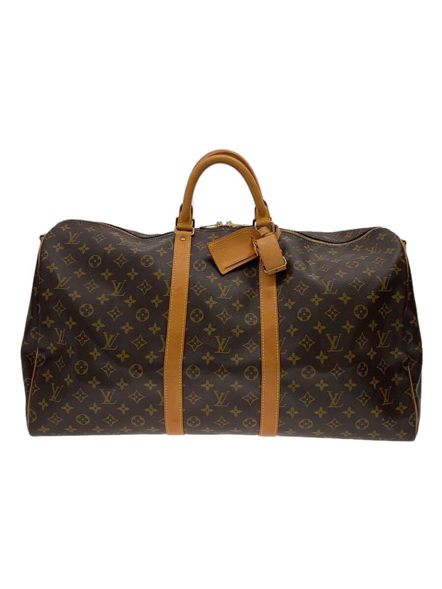 【中古】LOUIS VUITTON◆キーポル・バンドリエール55_モノグラム・帆布_BRW/PVC/BRW【御徒面子】
