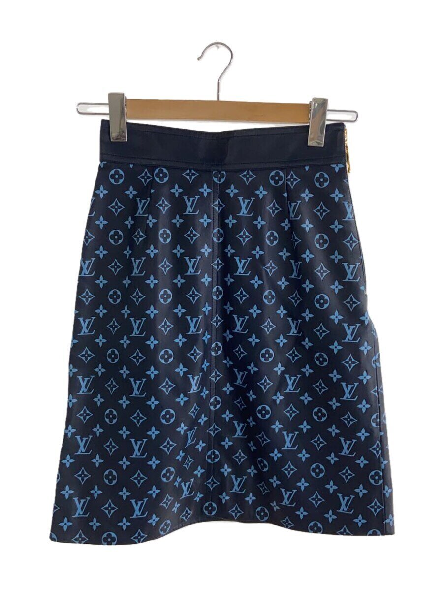【中古】LOUIS VUITTON◆ラムレザースカート/34/羊革/NVY/RW222W FM5 FNLS05//【レディースお召しもの】