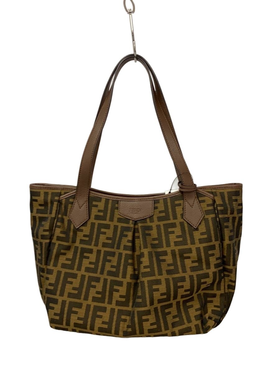 【中古】FENDI◆ズッカ柄/御徒面子/帆布/BRW/総柄/8BH268-Q0M【御徒面子】