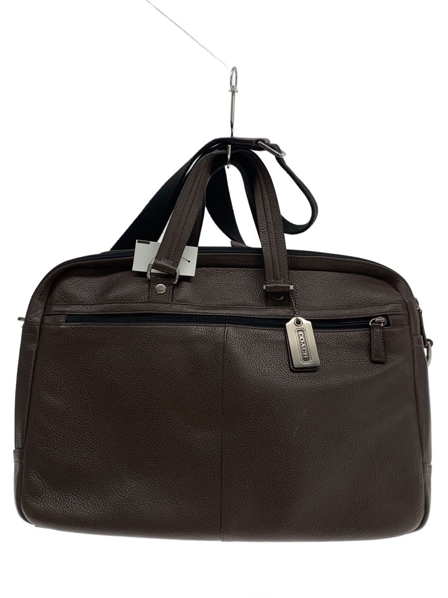 【中古】COACH◆ブリーフ入れもの/なめし革/BRW/F70366【御徒面子】