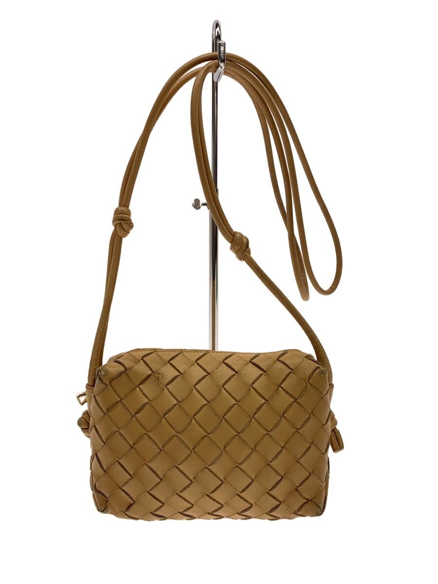【中古】BOTTEGA VENETA◆ミニループカメラバッグ/ショルダーバッグ/レザー/BEG【バッグ】｜2ｎｄ STREET 店