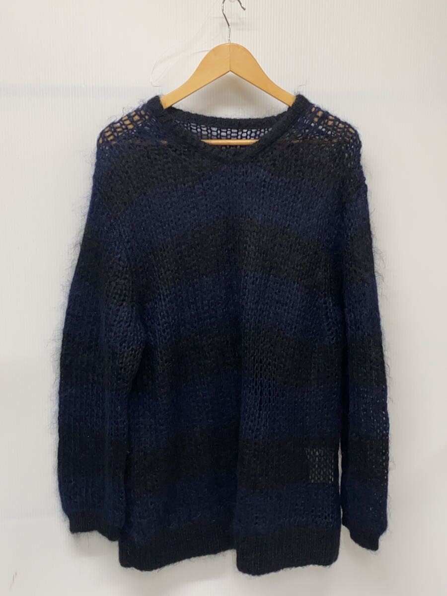 【中古】COMME des GARCONS◆10AW/グランジモヘヤニットセーター/M/ブラック×ネイビー/ボーダー/EF-N002/AD2010【メンズウェア】|2nd STREET 店