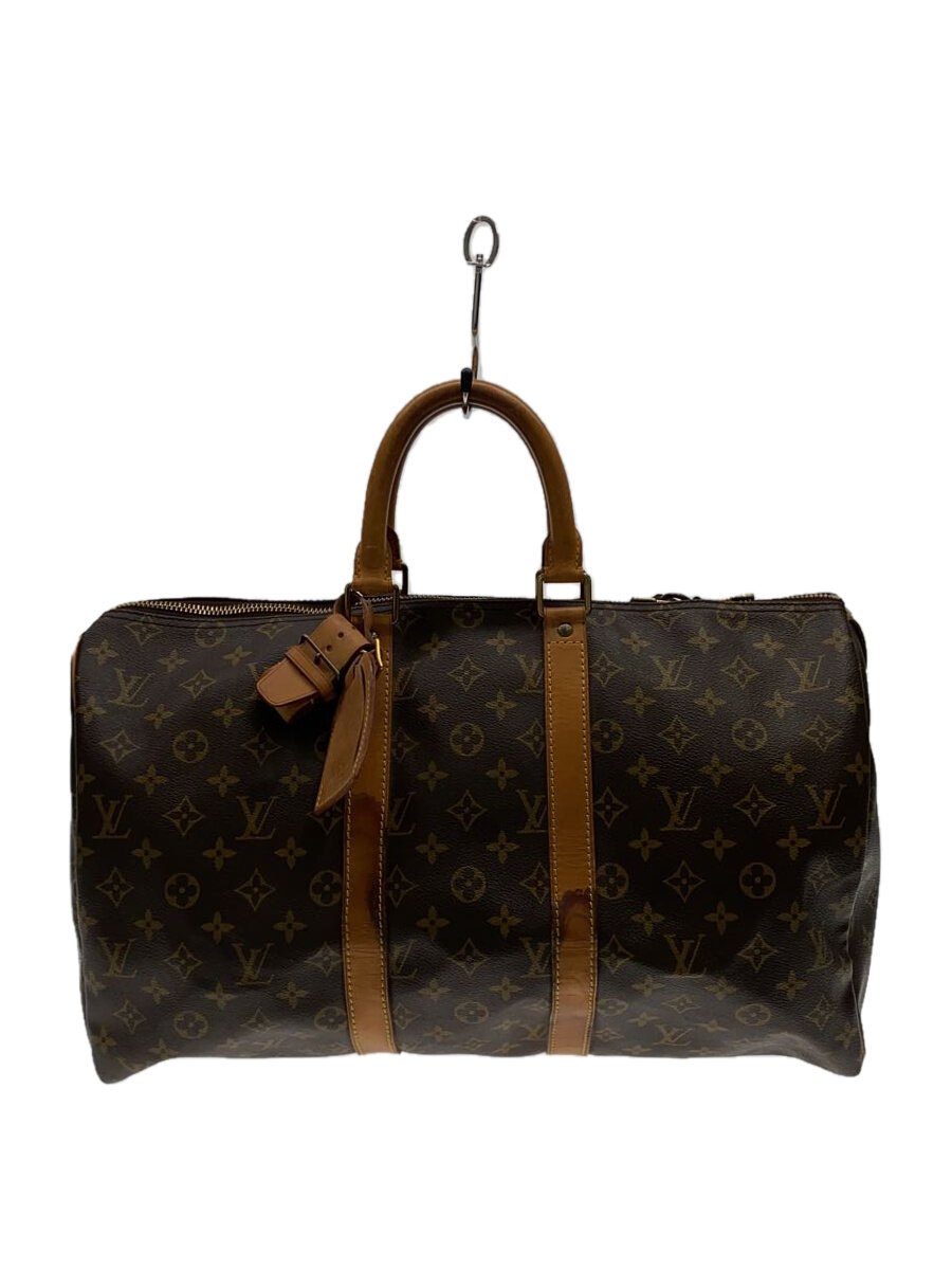 【中古】LOUIS VUITTON◆キーポル45_モノグラム・帆布/PVC/BRW【御徒面子】