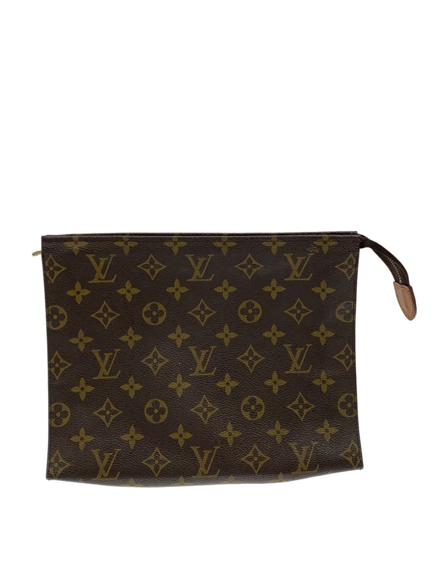 【中古】LOUIS VUITTON◆ポッシュ・トワレット26_モノグラム・帆布/PVC/BRW【御徒面子】