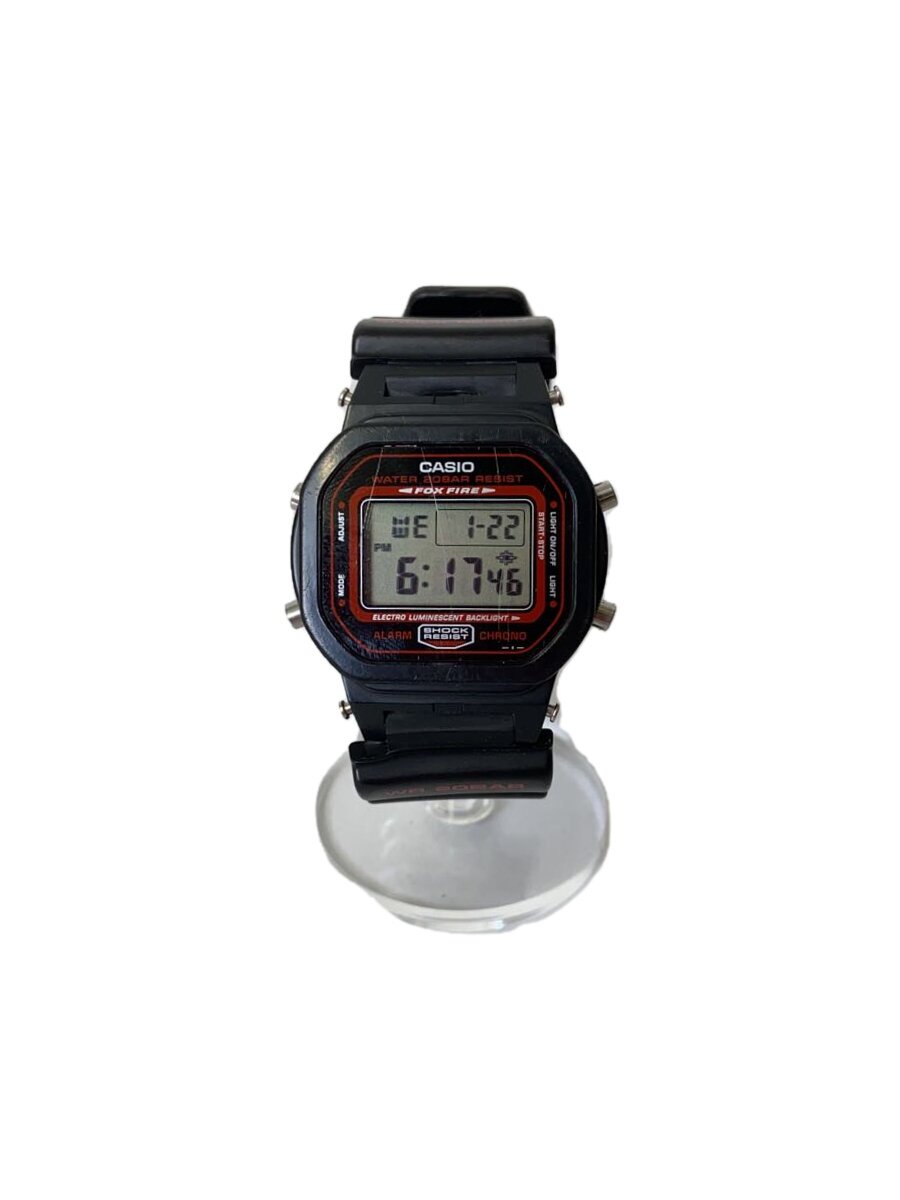 【中古】CASIO◆ウオッチ/デジタル/天然ゴム/RED/BLK/DW-5600VT【服飾雑貨他】
