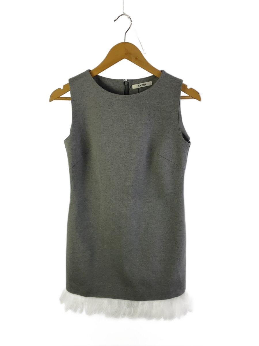 【中古】SNIDEL◆25SS/ヘムフリルミニワンピース/0/人絹/GRY/SWFO251255//【レディース御召しもの】