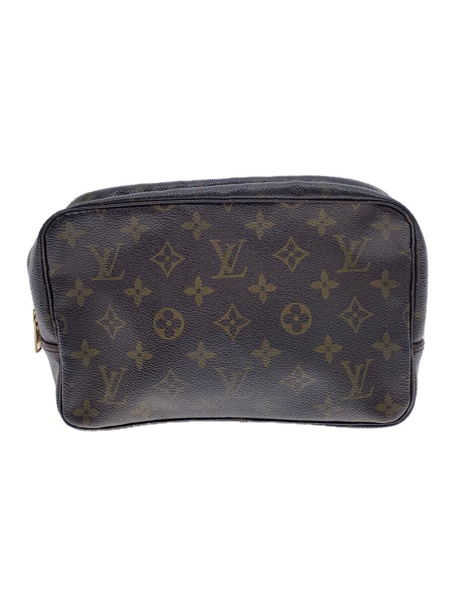 【中古】LOUIS VUITTON◆トゥルース・トワレット28_モノグラム・帆布_BRW/PVC/BRW【御徒面子】