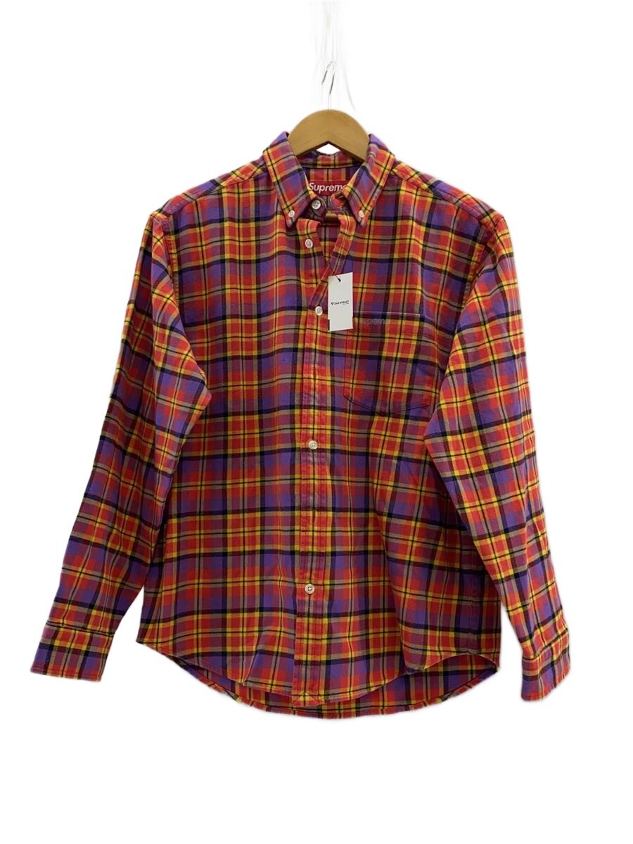 【中古】Supreme◆PLAID FLANNEL SHIRT/フランネルプルオーバー/S/綿織物/マルチ色合い/読み合わせる【メンズウェア】