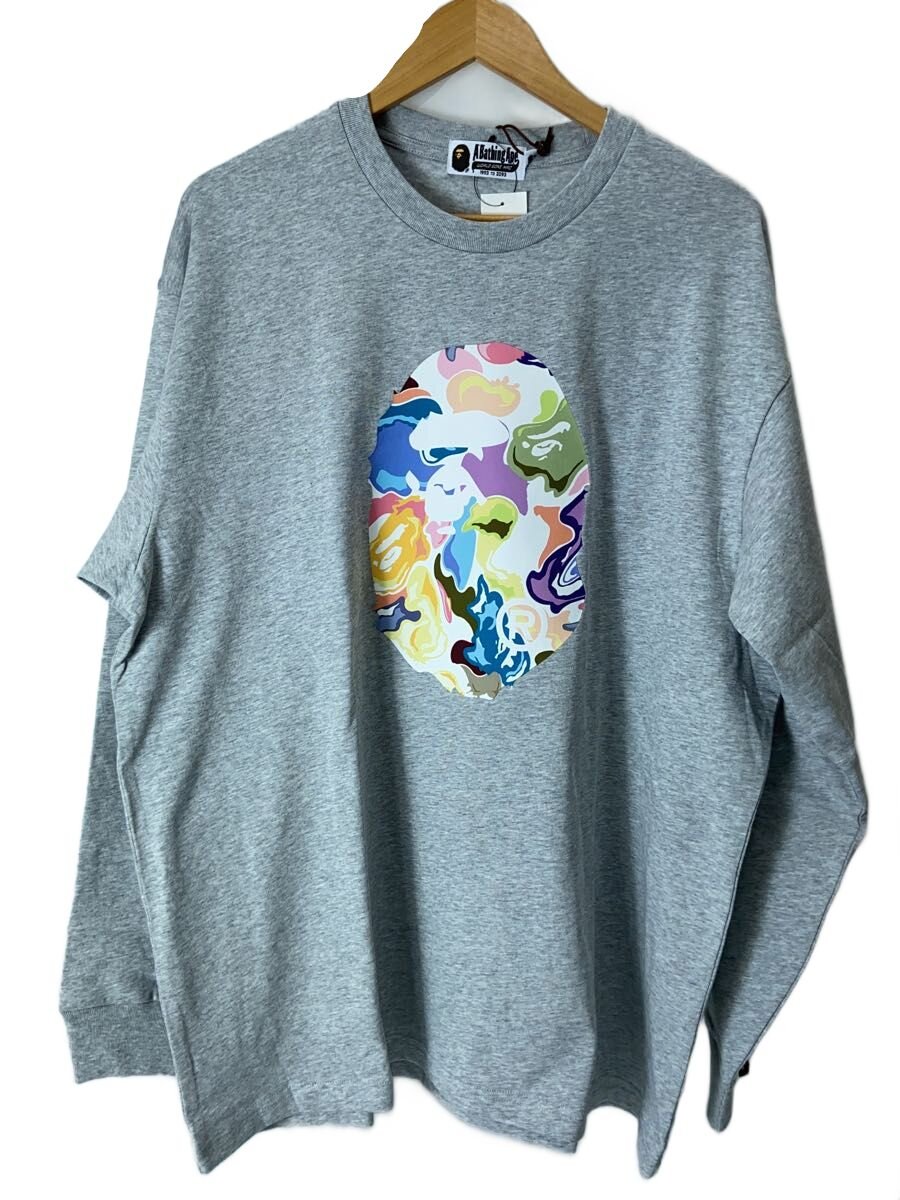 【中古】A BATHING APE◆長袖Tシャツ/XL/コットン/GRY/1L80111306/001LT801306M【メンズウェア】|2nd STREET 店