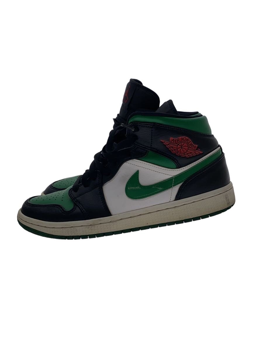 【中古】NIKE◆AIR JORDAN 1 MID/エアジョーダン1ミッド/黒いこと/554724-067/27糎/BLK/フェ【シューズ】