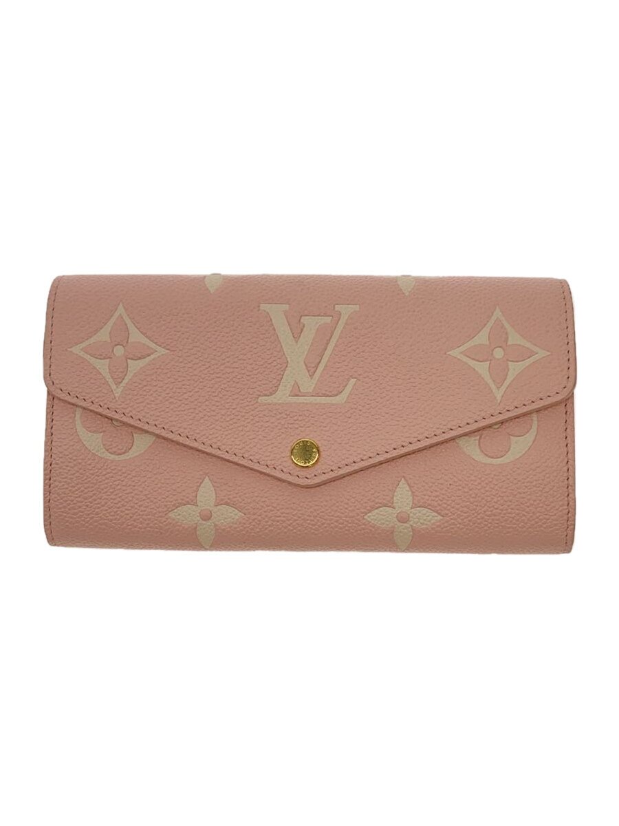 【中古】LOUIS VUITTON◆長金入れ/なめし革/PNK/総柄/レディース/M14000【服飾雑貨他】
