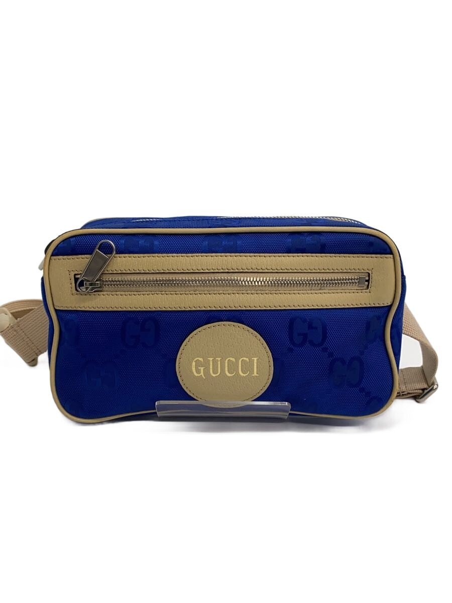 【中古】GUCCI◆酉の方角御徒面子/帆布/BLU/総柄【御徒面子】