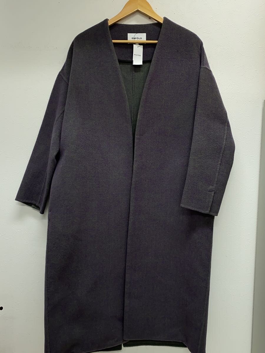 【中古】ENFOLD◆ステンカラーコート/38/ウール/GRY/無地【レディースウェア】｜2ｎｄ STREET 店