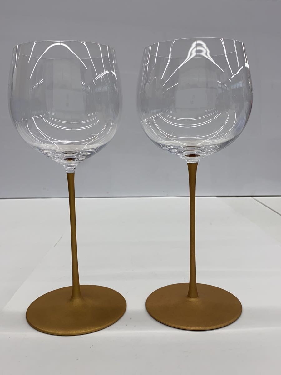 【中古】丸嘉小坂漆器店/グラス/2点セット/たおやか ワイングラス typeB こがね【キッチン用品】