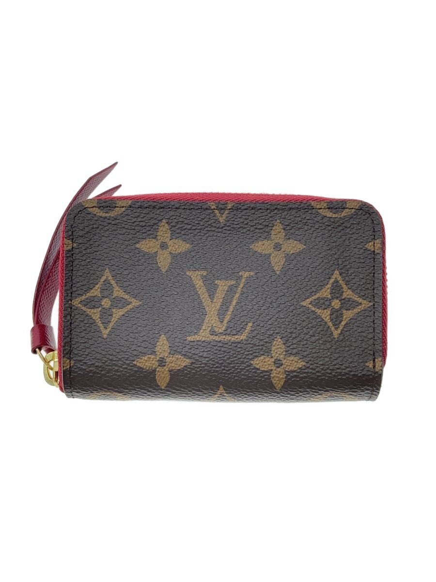 【中古】LOUIS VUITTON◆ミュルティ・カルト_モノグラム・帆布_フューシャ/なめし革/BRW/モノグラム/メンズ【服飾雑貨他】