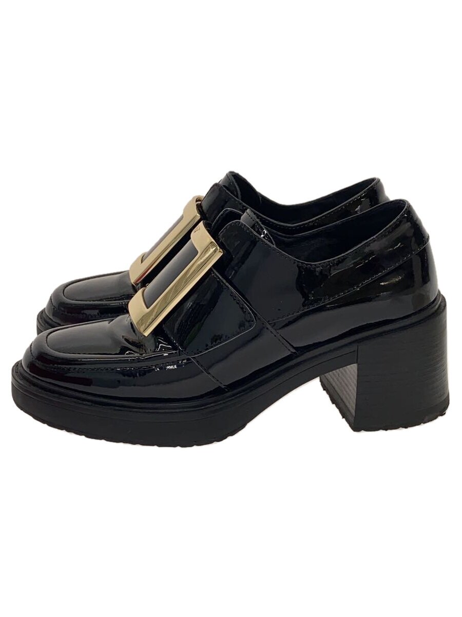 【中古】Roger Vivier◆置き目毛革/--/BLK/エナメル/? NULL ?【シューズ】