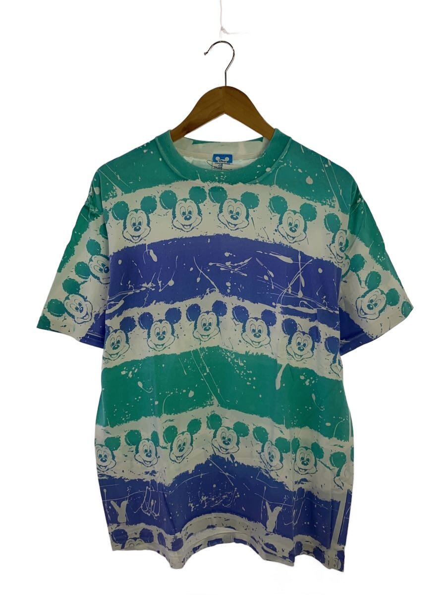 【中古】Disney VINTAGE◆80s/USA製/ミッキーマウス/オール厚地の外套刷り上げる/プルオーバー/one/綿織物/マルチ色合い/間借り人【メンズウェア】