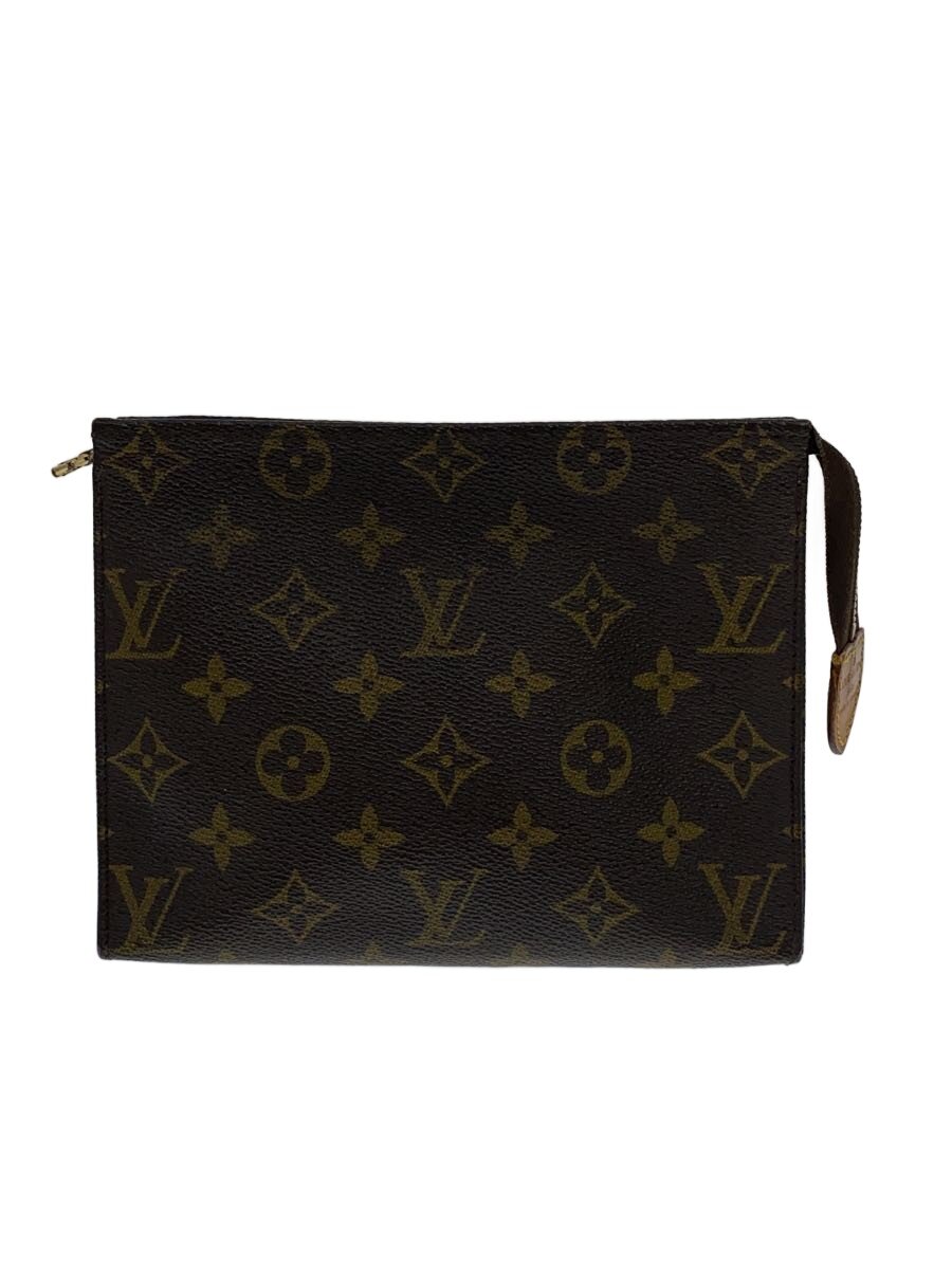 【中古】LOUIS VUITTON◆ポッシュ・トワレット19_モノグラム・帆布/PVC/BRW【御徒面子】