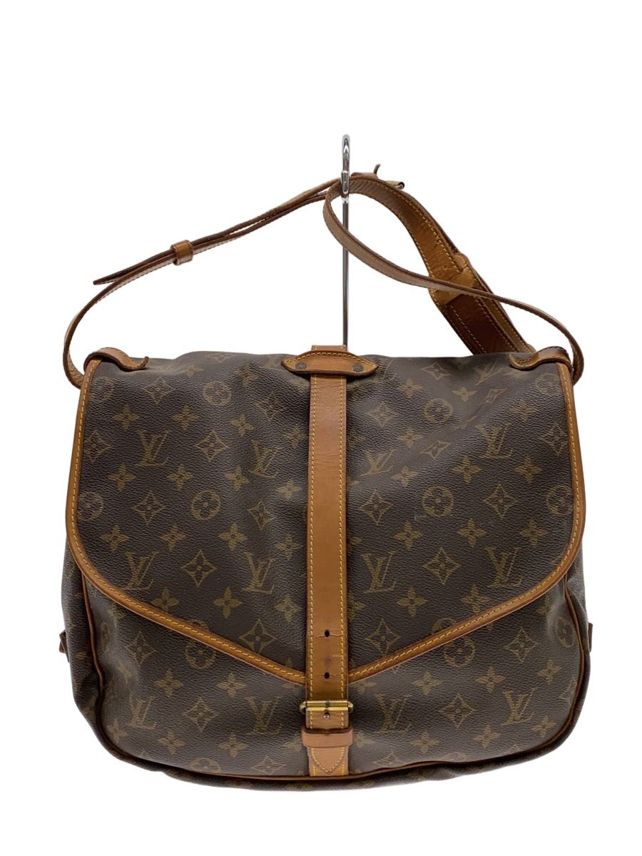 【中古】LOUIS VUITTON◆1)ソミュール30_モノグラム・帆布/PVC/BRW【御徒面子】